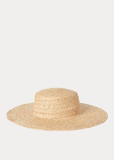 Chapeus Polo Ralph Lauren Braided Raffia Straw Mulher 83105-RJLD